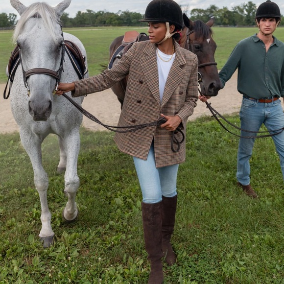 NEW $230 Blondo x Tuckernuck Velma Brown suede OTK riding boot women size 5.5, 7 - Picture 4 of 9